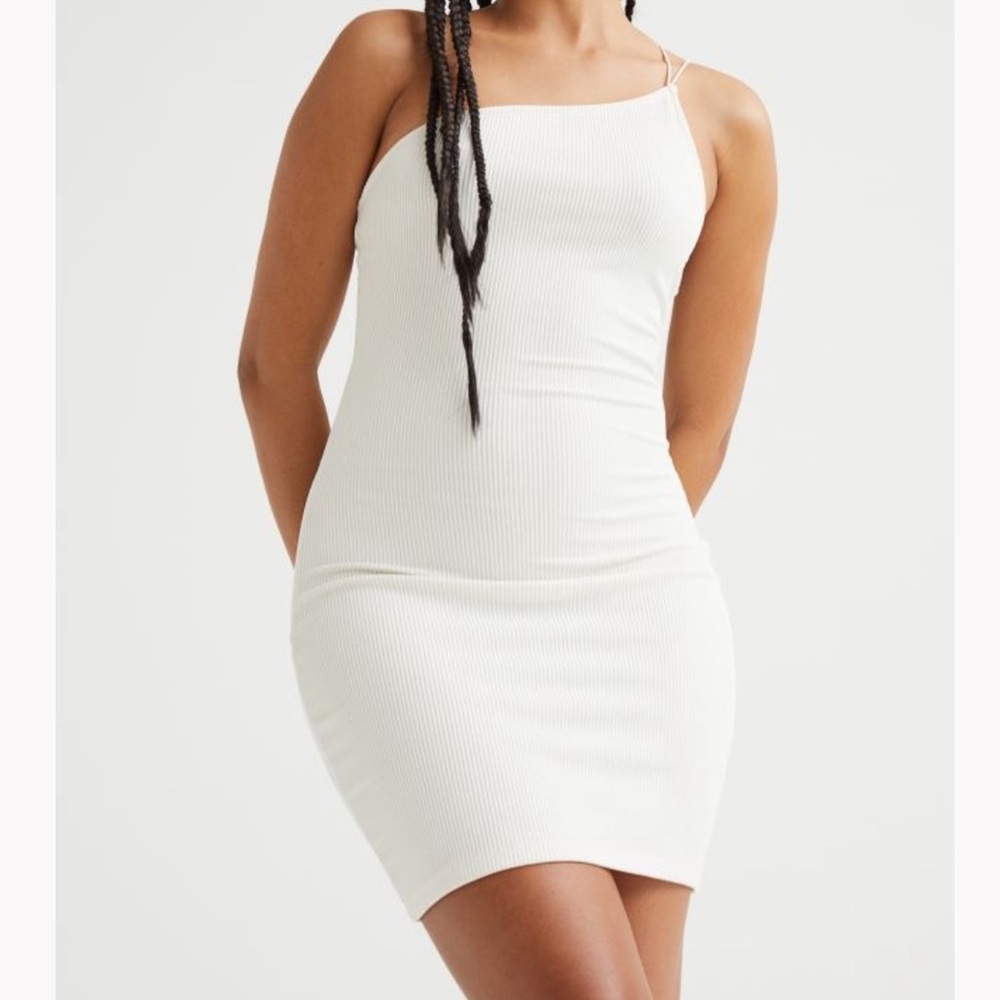 NWT H&M Ribbed One Shoulder Dress - Picture 3 of 4